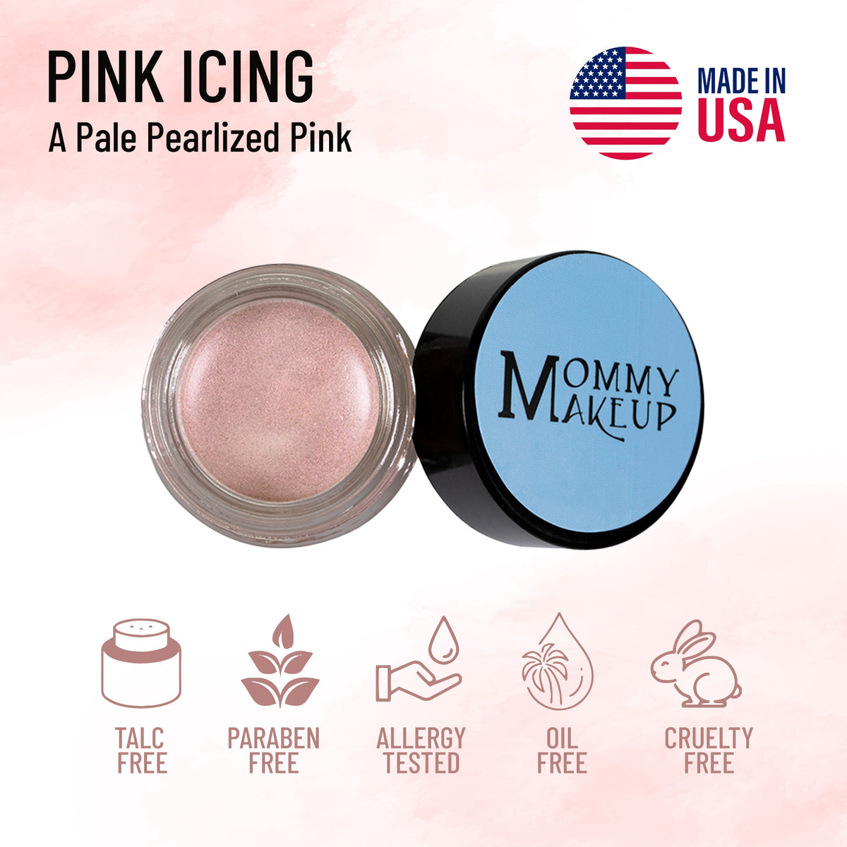 Pink Icing Any Wear Creme - A Waterproof Multi-tasking creme to powder product for eyes, cheeks & lips. Can be worn anywhere-Pink Icing Any Wear Creme - A Waterproof Multi-tasking creme to powder product for eyes, cheeks & lips. Can be worn anywhere