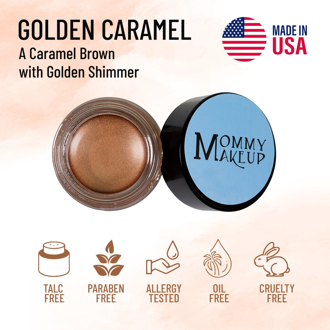 Golden Caramel Any Wear Creme - A Waterproof Multi-tasking creme to powder product for eyes, cheeks & lips. Can be worn anywhere-Golden Caramel Any Wear Creme - A Waterproof Multi-tasking creme to powder product for eyes, cheeks & lips. Can be worn anywhere