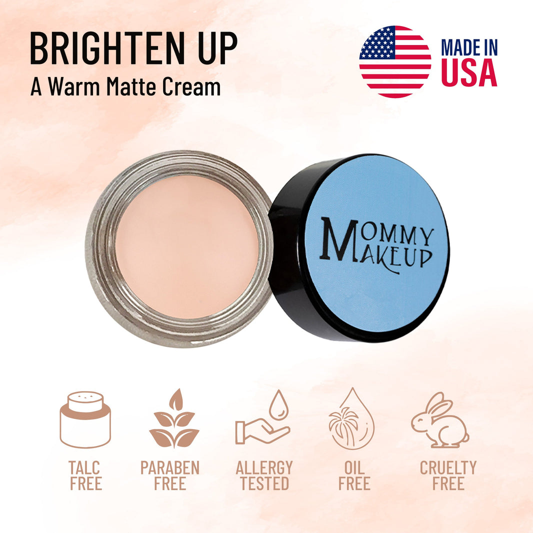 Brighten Up Any Wear Creme - A Waterproof Multi-tasking creme to powder product for eyes, cheeks & lips. Can be worn anywhere-Brighten Up Any Wear Creme - A Waterproof Multi-tasking creme to powder product for eyes, cheeks & lips. Can be worn anywhere