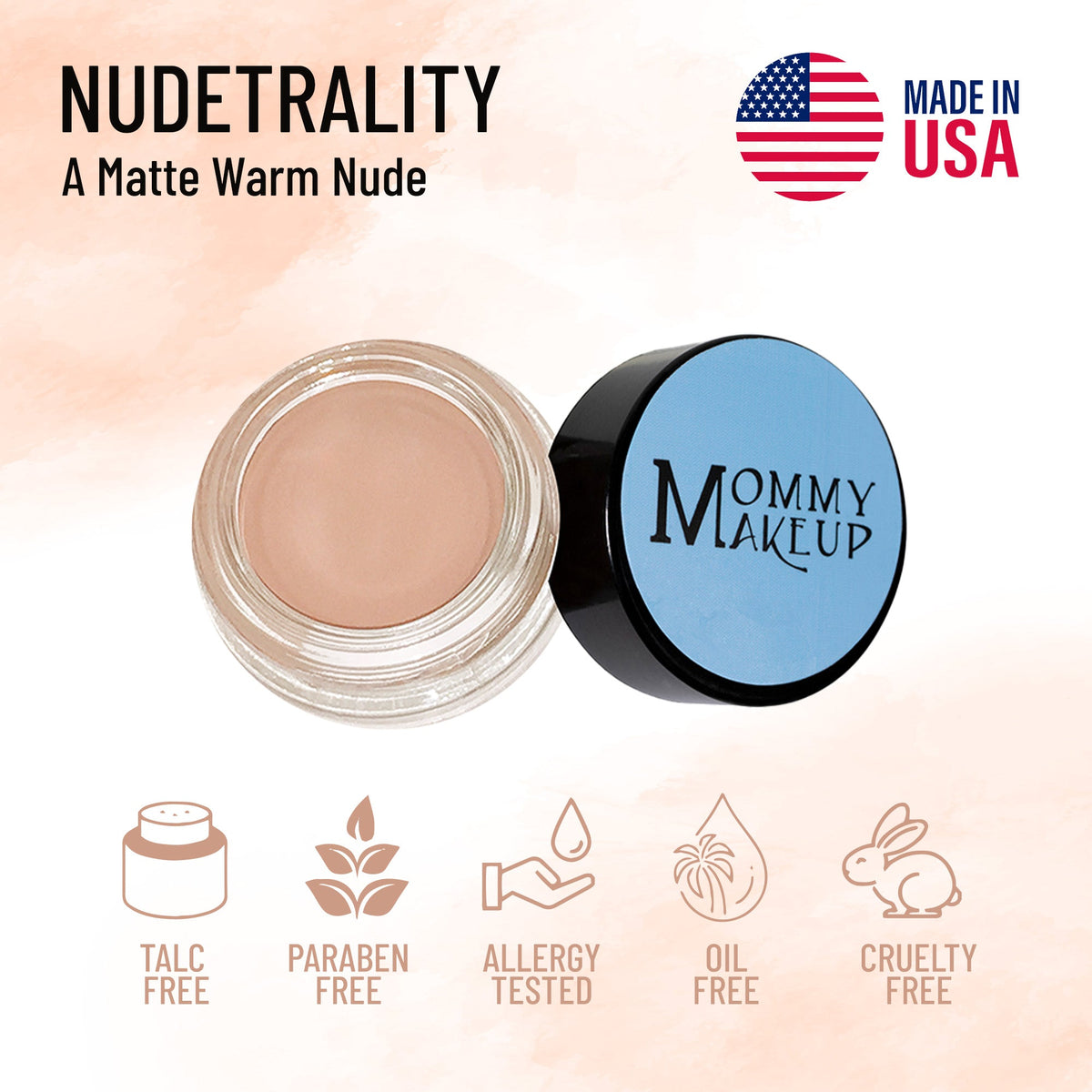 Nudetrality Any Wear Creme - A Waterproof Multi-tasking creme to powder product for eyes, cheeks & lips. Can be worn anywhere-Nudetrality Any Wear Creme - A Waterproof Multi-tasking creme to powder product for eyes, cheeks & lips. Can be worn anywhere