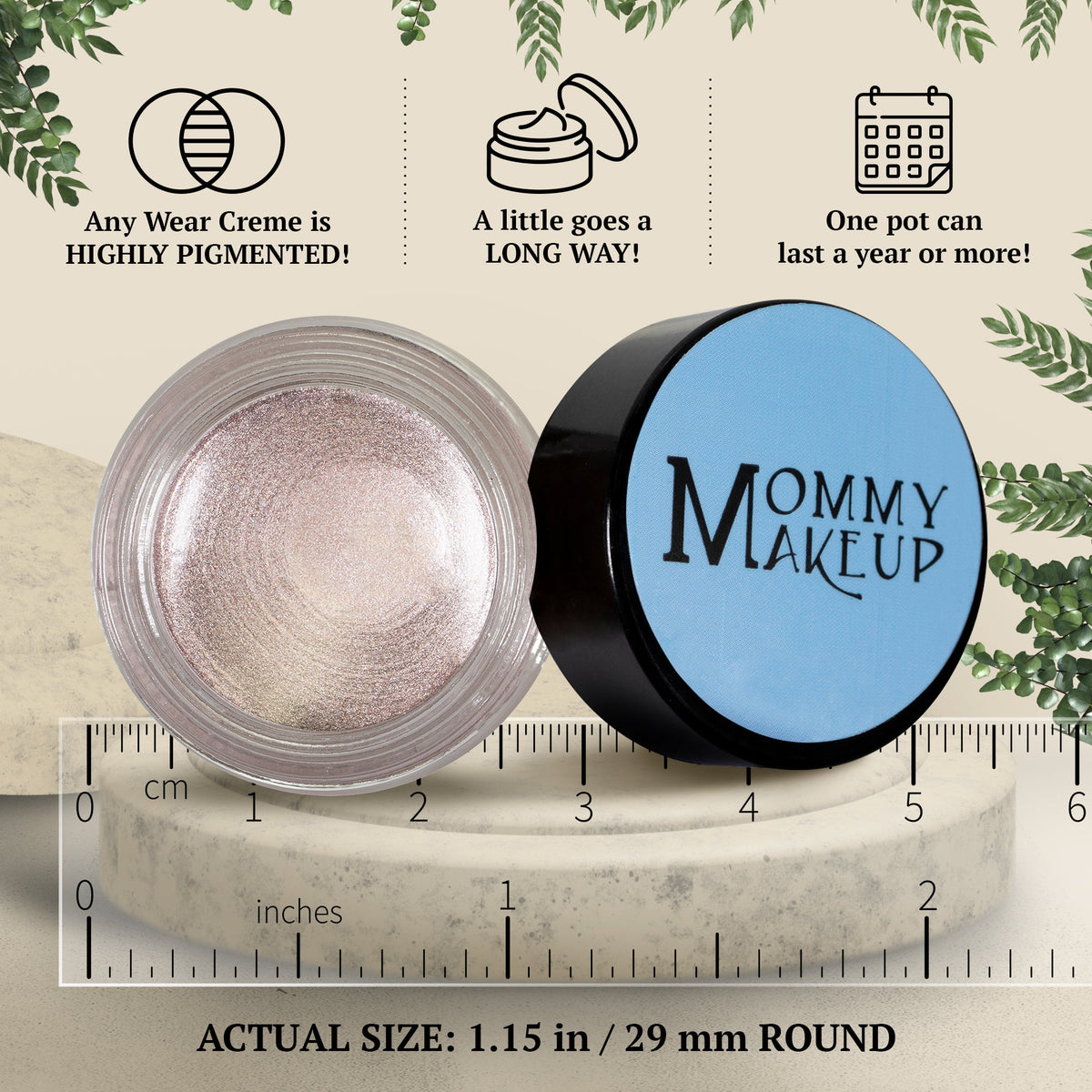 Crystal Any Wear Creme - A Waterproof Multi-tasking creme to powder product for eyes, cheeks & lips. Can be worn anywhere-Crystal Any Wear Creme - A Waterproof Multi-tasking creme to powder product for eyes, cheeks & lips. Can be worn anywhere