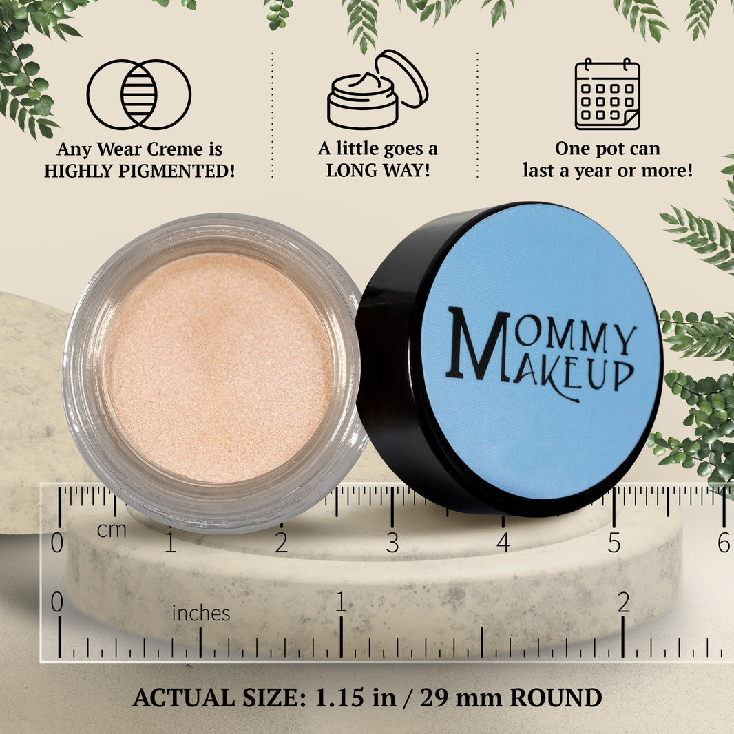 Champagne on Ice Any Wear Creme - A Waterproof Multi-tasking creme to powder product for eyes, cheeks & lips. Can be worn anywhere-Champagne on Ice Any Wear Creme - A Waterproof Multi-tasking creme to powder product for eyes, cheeks & lips. Can be worn anywhere