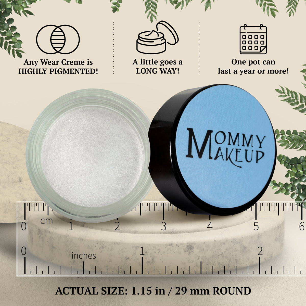 Snowflake Any Wear Creme - A Waterproof Multi-tasking creme to powder product for eyes, cheeks & lips. Can be worn anywhere-Snowflake Any Wear Creme - A Waterproof Multi-tasking creme to powder product for eyes, cheeks & lips. Can be worn anywhere