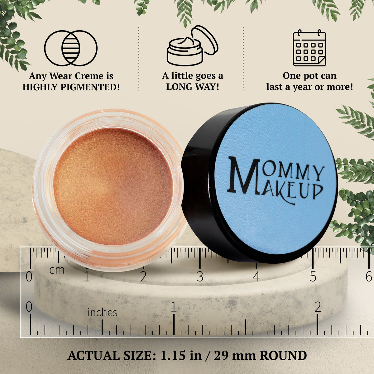 Golden Apricot Any Wear Creme - A Waterproof Multi-tasking creme to powder product for eyes, cheeks & lips. Can be worn anywhere-Golden Apricot Any Wear Creme - A Waterproof Multi-tasking creme to powder product for eyes, cheeks & lips. Can be worn anywhere
