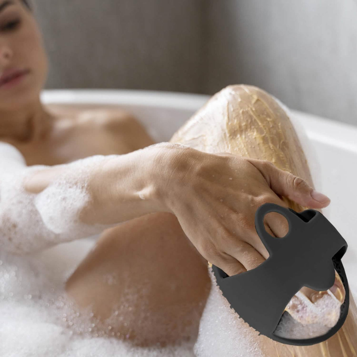 Antimicrobial Silicone Non Slip Exfoliating Body Scrubber-Antimicrobial Silicone Non Slip Exfoliating Body Scrubber