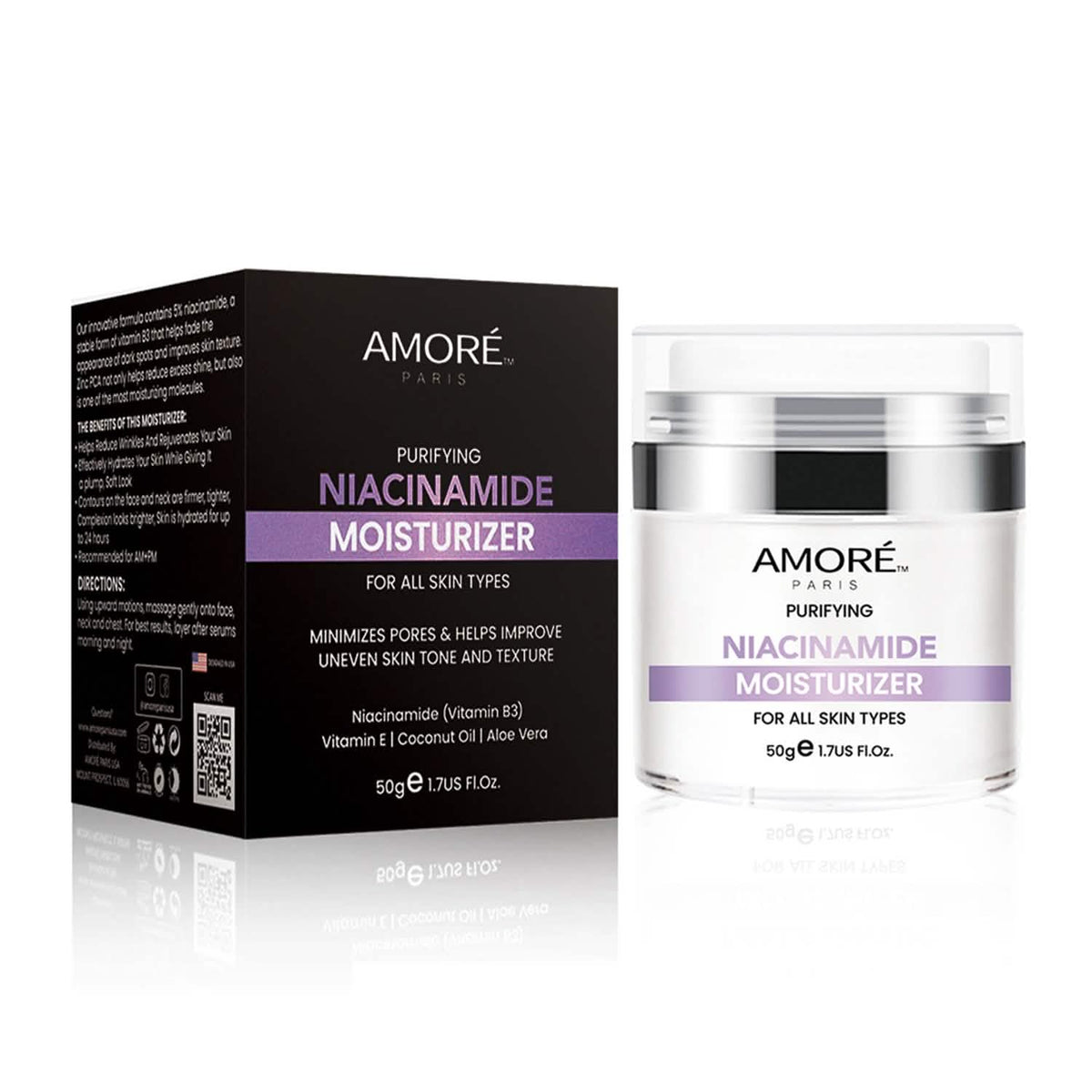 Niacinamide Facial Moisturizer Day Cream, Daily Anti-Aging, Anti-Wrinkle Face Cream, B3 Vitamin Formula, Aloe Facial, Coconut Oil, Vitamin E-Niacinamide Facial Moisturizer Day Cream, Daily Anti-Aging, Anti-Wrinkle Face Cream, B3 Vitamin Formula, Aloe Facial, Coconut Oil, Vitamin E