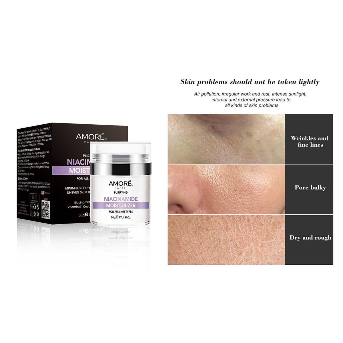 Niacinamide Facial Moisturizer Day Cream, Daily Anti-Aging, Anti-Wrinkle Face Cream, B3 Vitamin Formula, Aloe Facial, Coconut Oil, Vitamin E-Niacinamide Facial Moisturizer Day Cream, Daily Anti-Aging, Anti-Wrinkle Face Cream, B3 Vitamin Formula, Aloe Facial, Coconut Oil, Vitamin E