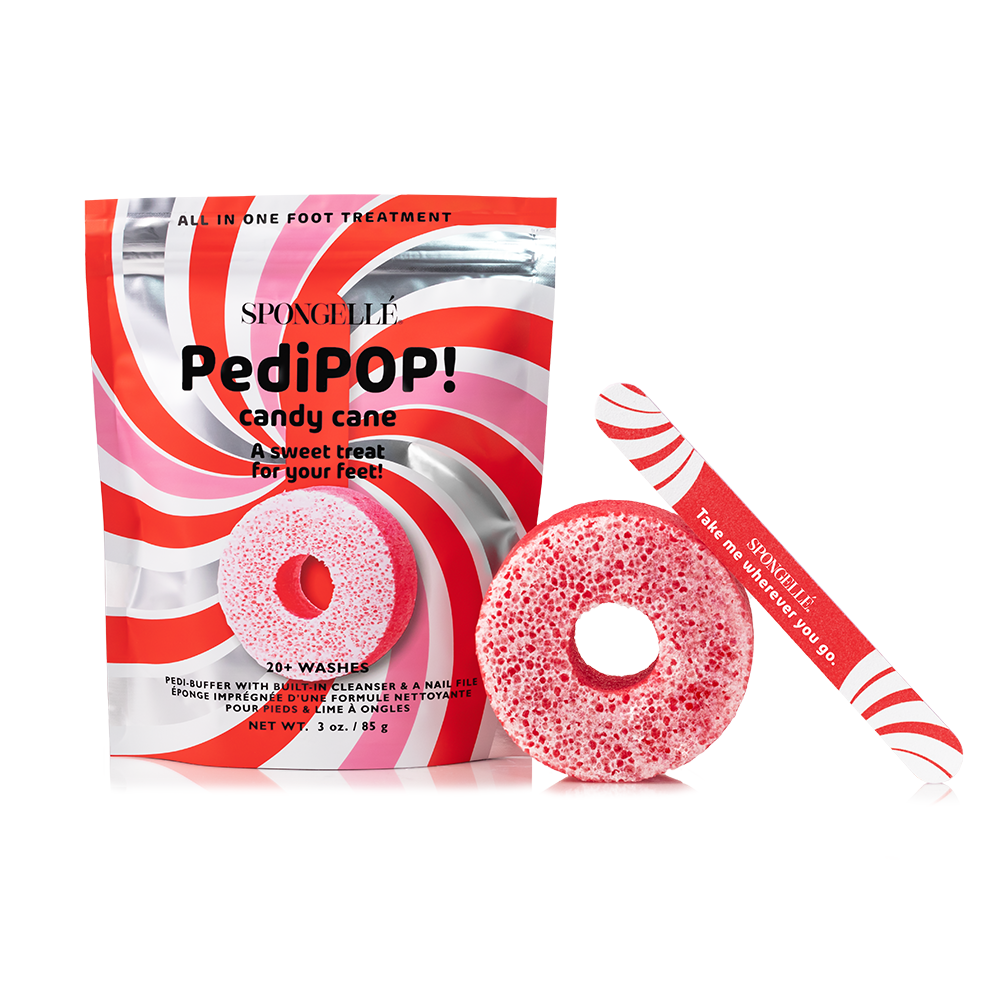 Candy Cane | Holiday PediPOP! Pedi Buffer & Nail File-Candy Cane | Holiday PediPOP! Pedi Buffer & Nail File