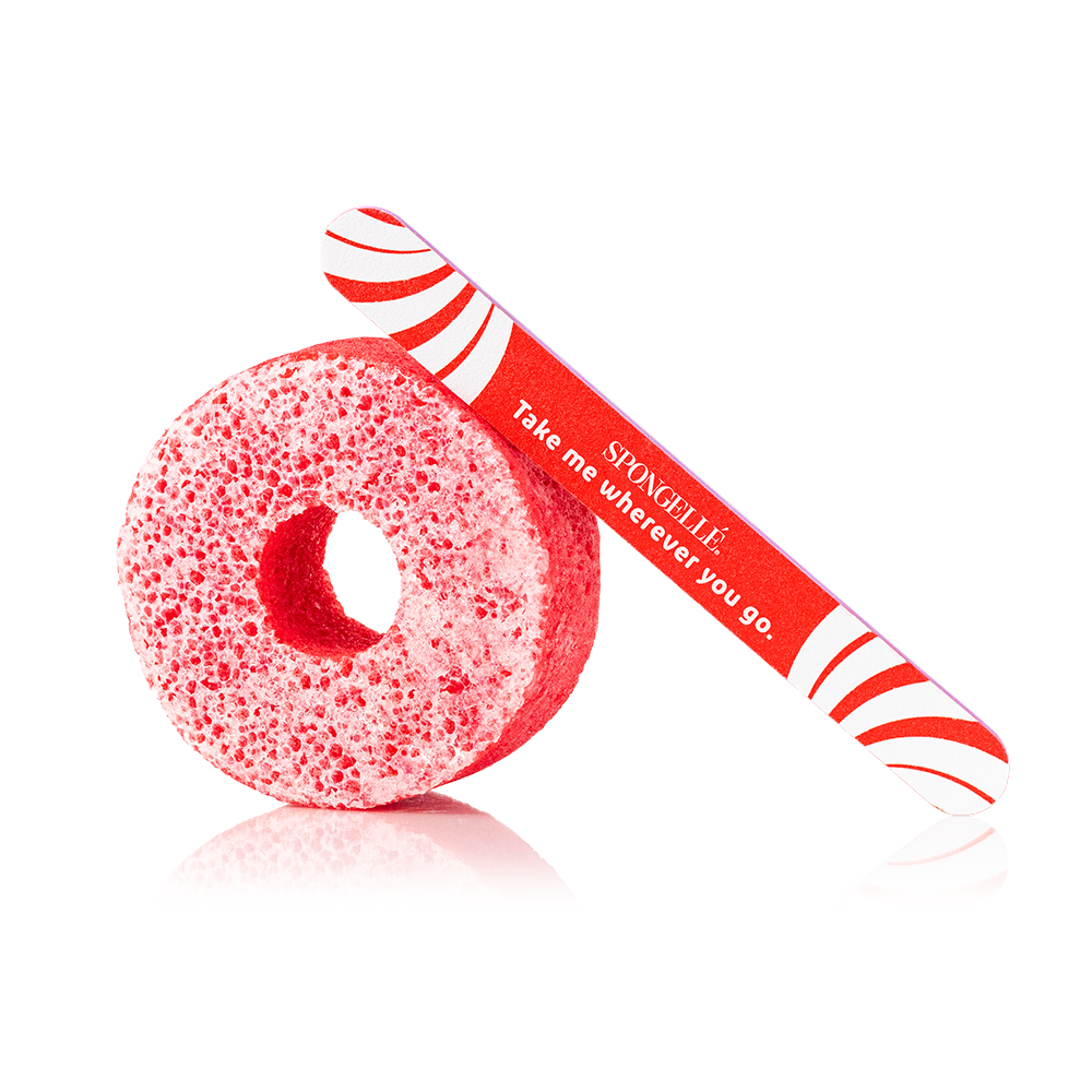 Candy Cane | Holiday PediPOP! Pedi Buffer & Nail File-Candy Cane | Holiday PediPOP! Pedi Buffer & Nail File