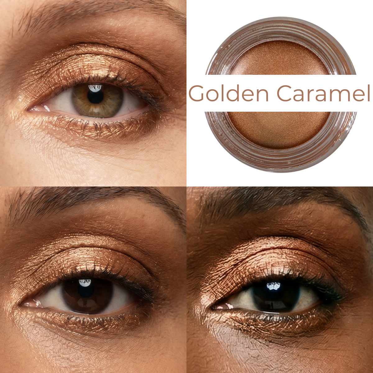 Golden Caramel Any Wear Creme - A Waterproof Multi-tasking creme to powder product for eyes, cheeks & lips. Can be worn anywhere-Golden Caramel Any Wear Creme - A Waterproof Multi-tasking creme to powder product for eyes, cheeks & lips. Can be worn anywhere