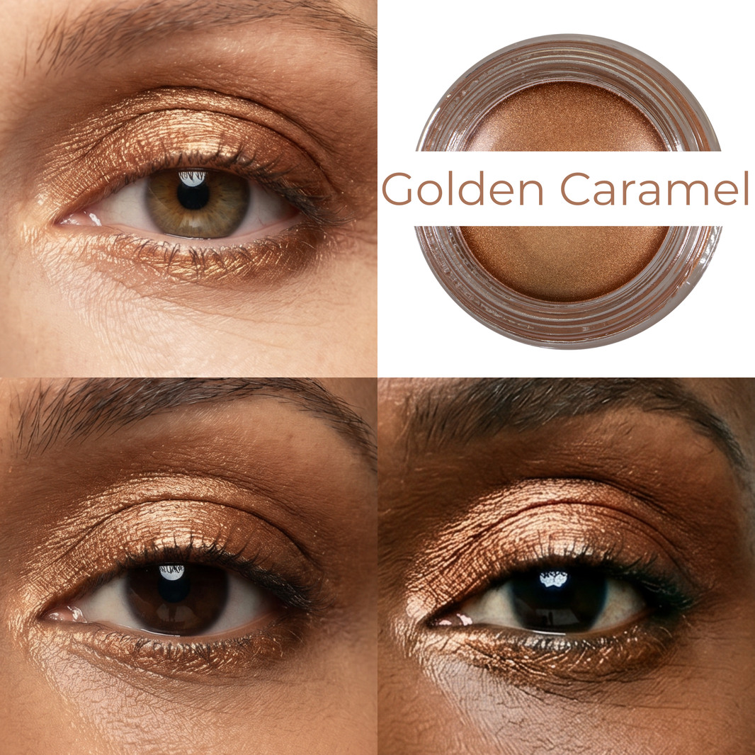 Golden Caramel Any Wear Creme - A Waterproof Multi-tasking creme to powder product for eyes, cheeks & lips. Can be worn anywhere-Golden Caramel Any Wear Creme - A Waterproof Multi-tasking creme to powder product for eyes, cheeks & lips. Can be worn anywhere