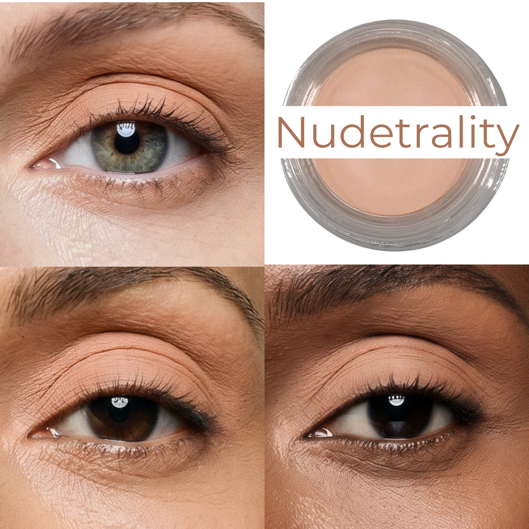 Nudetrality Any Wear Creme - A Waterproof Multi-tasking creme to powder product for eyes, cheeks & lips. Can be worn anywhere-Nudetrality Any Wear Creme - A Waterproof Multi-tasking creme to powder product for eyes, cheeks & lips. Can be worn anywhere