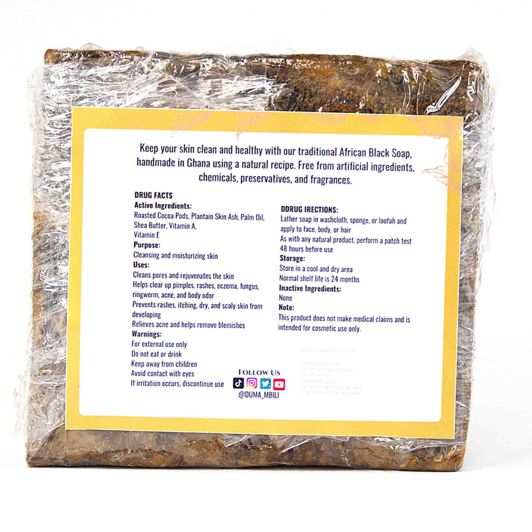 Authentic African Black Soap | Organic Skincare for Clear & Glowing Skin-Authentic African Black Soap | Organic Skincare for Clear & Glowing Skin