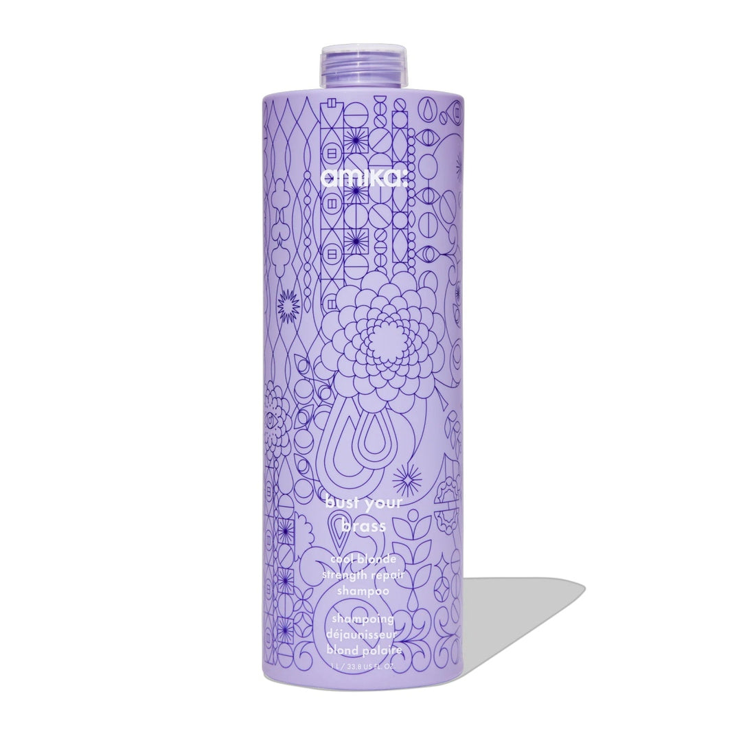 Amika Bust Your Brass  Cool Blonde Repair Shampoo-Amika Bust Your Brass  Cool Blonde Repair Shampoo