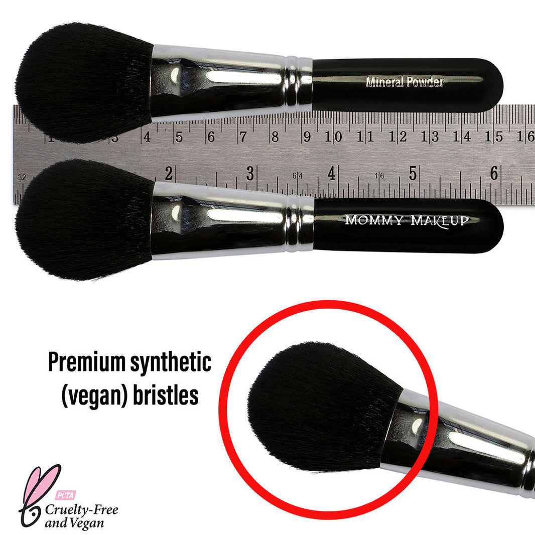Mineral Powder Brush | Travel Sized, Vegan, Cruelty free-Mineral Powder Brush | Travel Sized, Vegan, Cruelty free