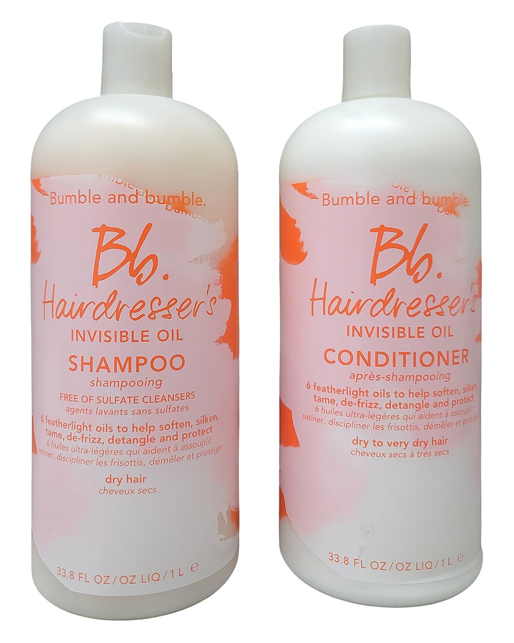 Bumble and bumble Hairdresser's Invisible Oil Hydrating Shampoo and Conditioner 33.8 oz-Bumble and bumble Hairdresser's Invisible Oil Hydrating Shampoo and Conditioner 33.8 oz