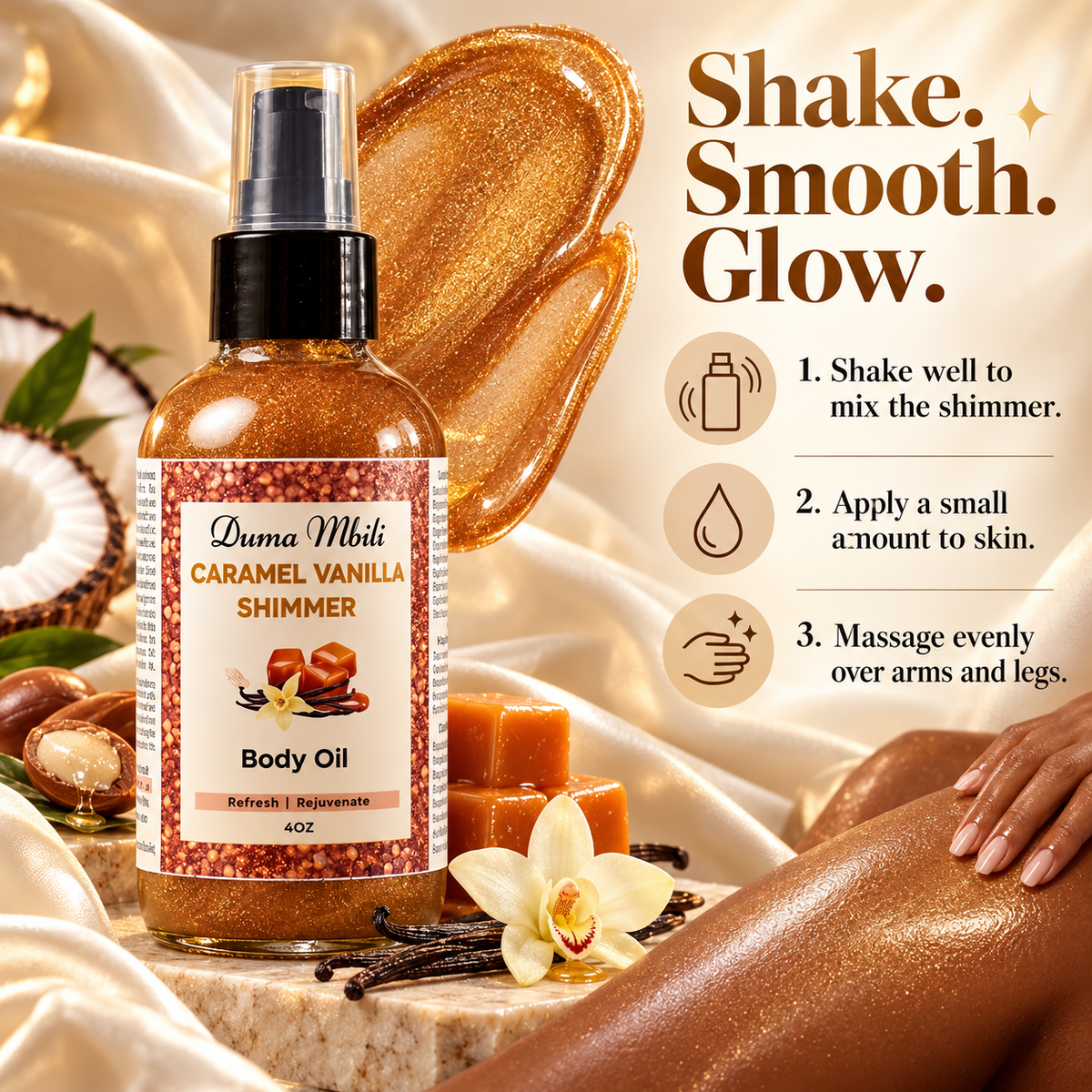 Caramel Vanilla Shimmer Body Oil-Caramel Vanilla Shimmer Body Oil