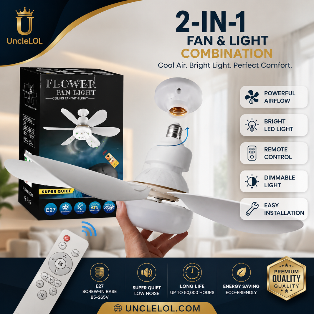 30W E27 Screw-In Ceiling Fan Light with Remote Control – Dimmable LED Fan Bulb for Bedroom, Living Room & Home Office-30W E27 Screw-In Ceiling Fan Light with Remote Control – Dimmable LED Fan Bulb for Bedroom, Living Room & Home Office