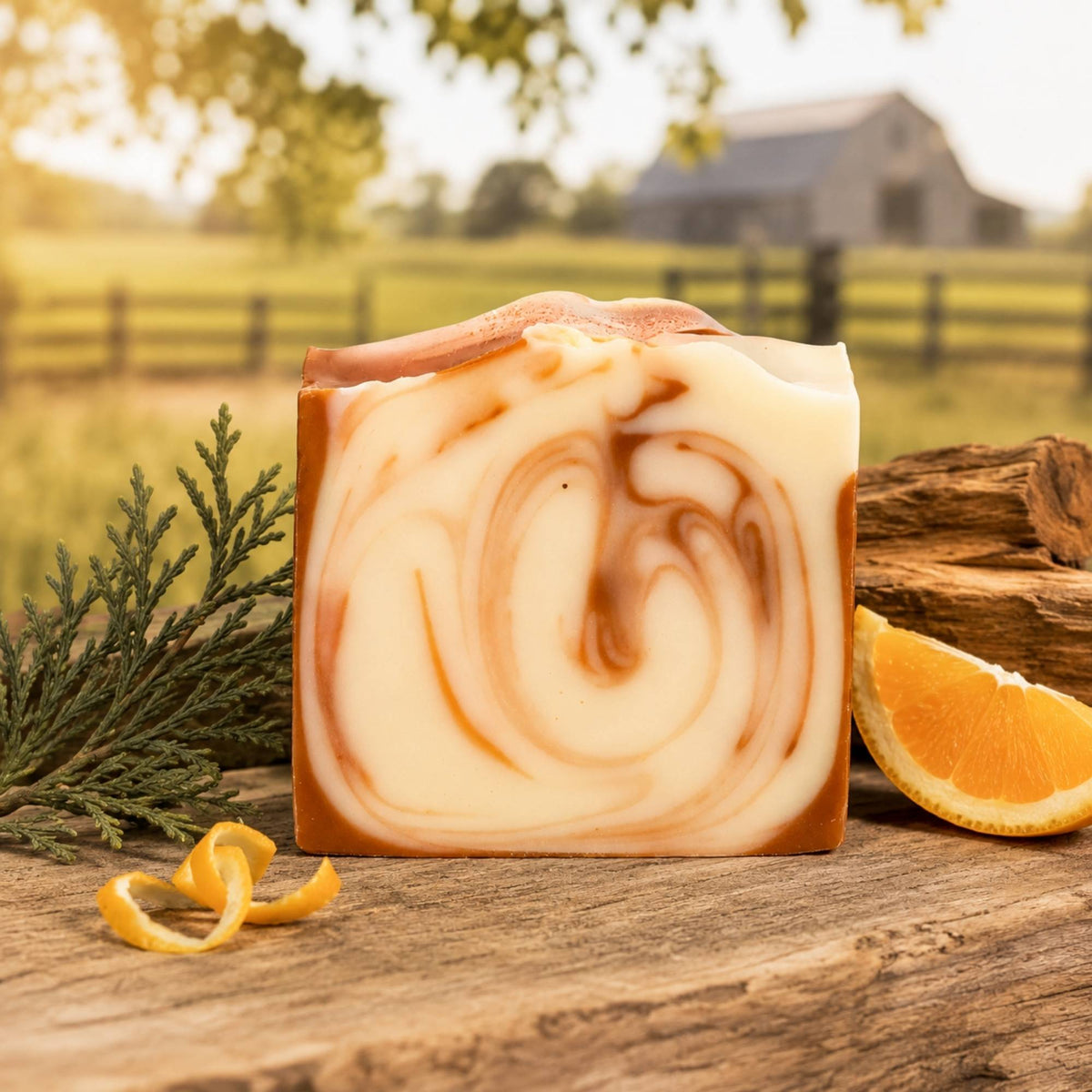 Citrus Cedarwood Handmade Tallow and Goat Milk Soap Bar-Citrus Cedarwood Handmade Tallow and Goat Milk Soap Bar