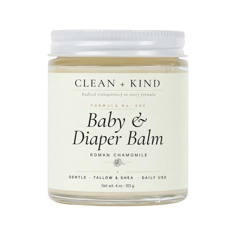 Baby & Diaper Balm — Grass-Fed Tallow, Shea & Roman Chamomile, 4 oz