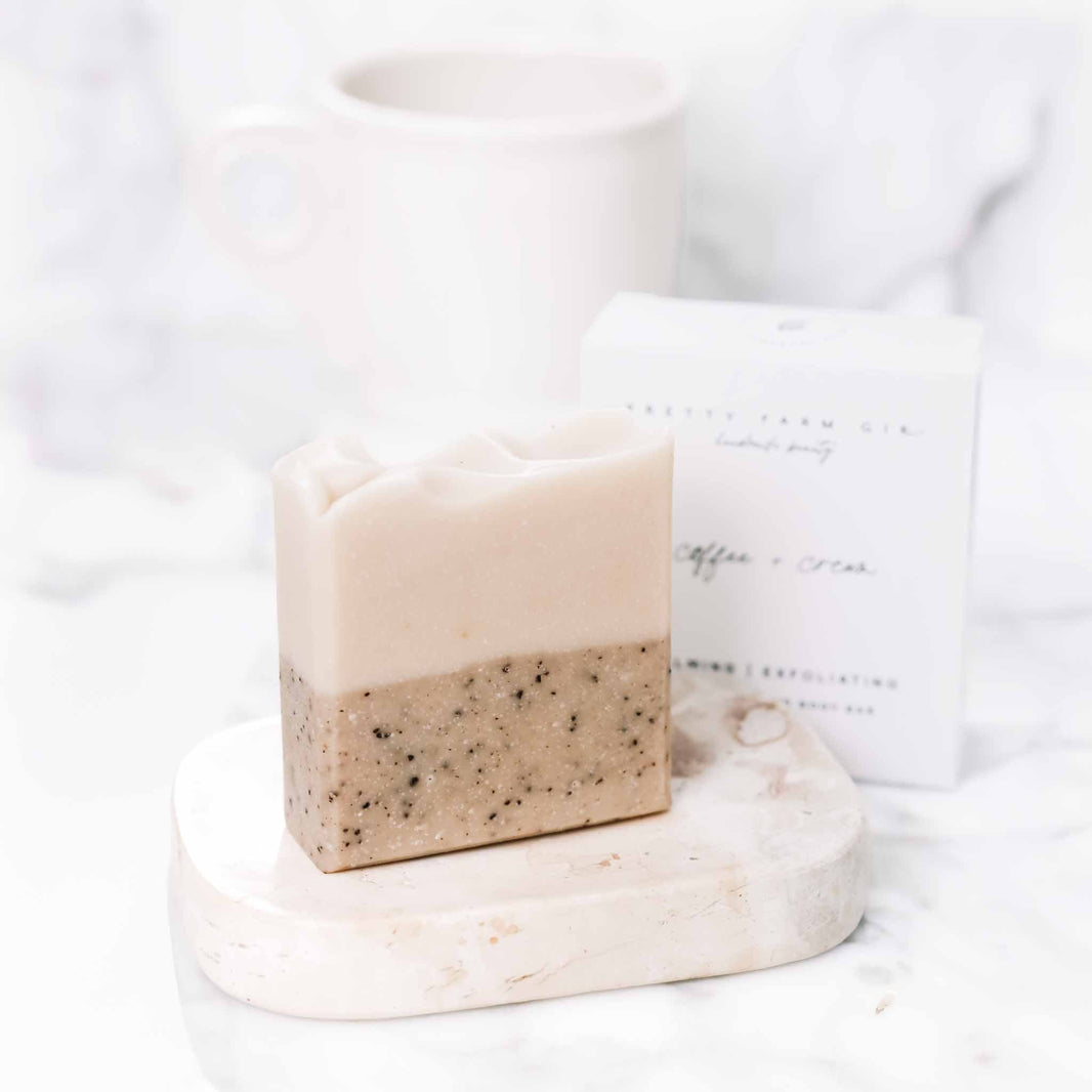 Coffee + Cream Handmade Tallow and Goat Milk Soap Bar-Coffee + Cream Handmade Tallow and Goat Milk Soap Bar