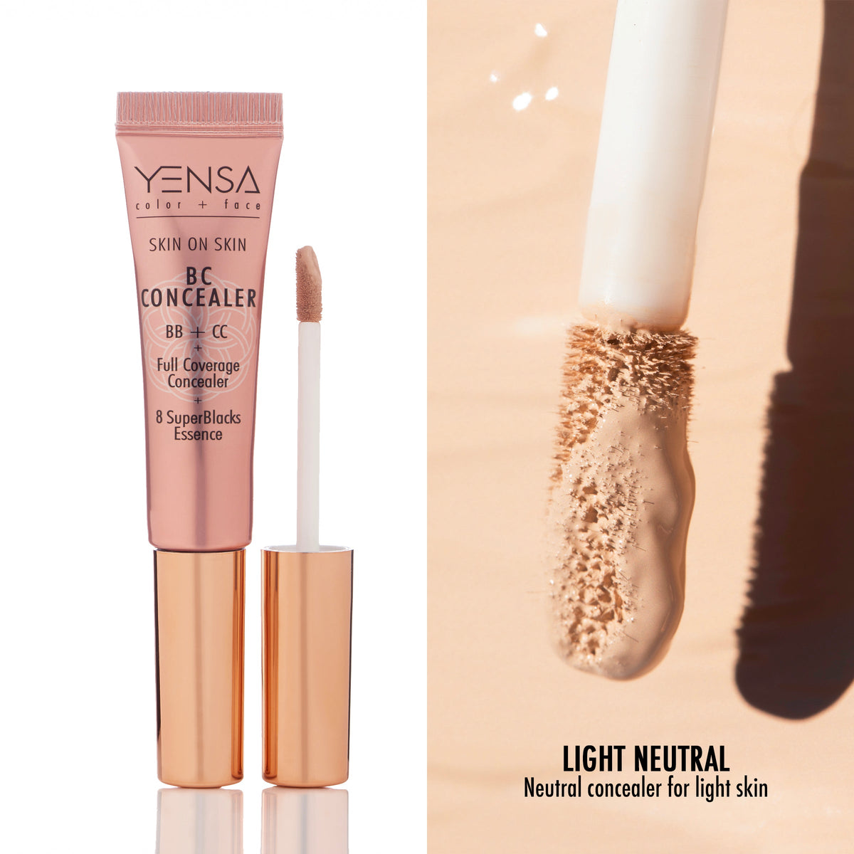 Skin On Skin BB + CC Full Coverage Hyaluronic Serum Concealer-Skin On Skin BB + CC Full Coverage Hyaluronic Serum Concealer