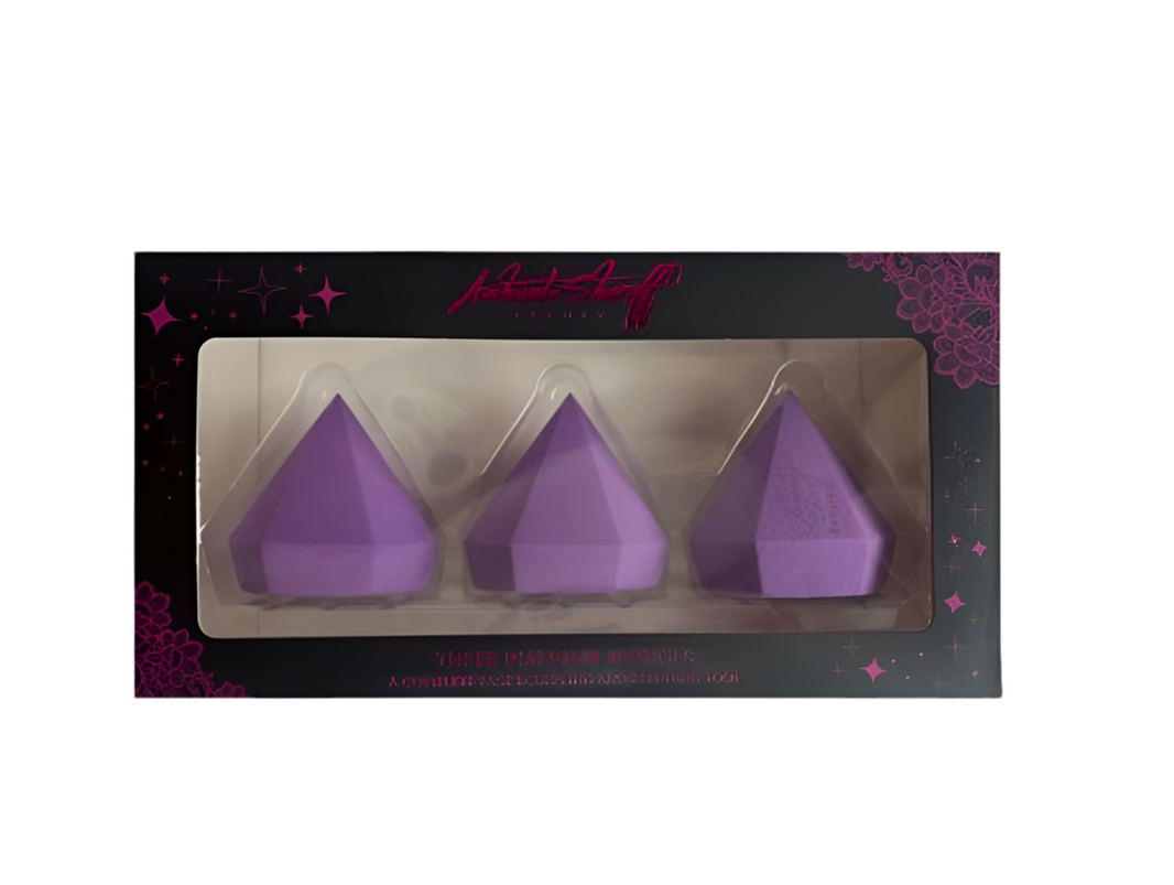 Ashunta Sheriff Beauty Diamond Sponge 3 pc set-Ashunta Sheriff Beauty Diamond Sponge 3 pc set