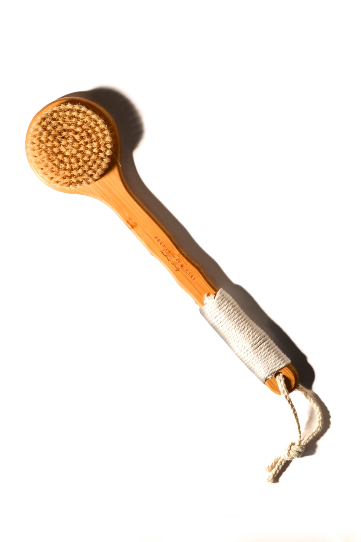 Bamboo Exfoliating Dry Brush With Sisal Bristles-Bamboo Exfoliating Dry Brush With Sisal Bristles