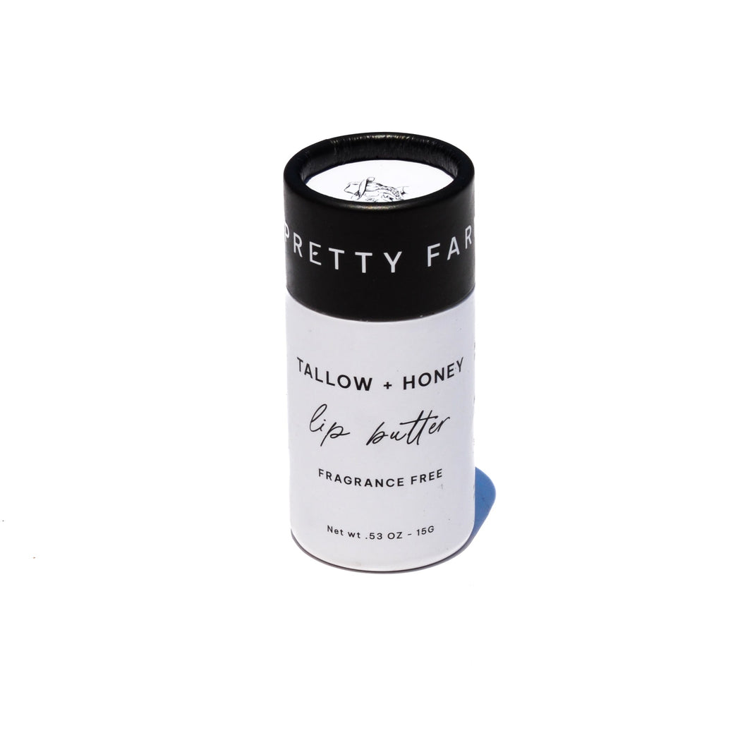 Fragrance Free Tallow + Honey Lip Butter | Eco-Friendly Travel Tube-Fragrance Free Tallow + Honey Lip Butter | Eco-Friendly Travel Tube