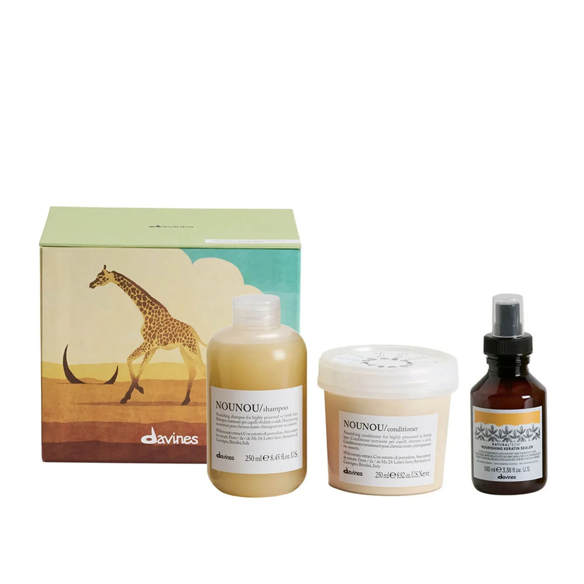 Davines NOUNOU/ + NaturalTech Holiday Set For Brittle Hair-Davines NOUNOU/ + NaturalTech Holiday Set For Brittle Hair