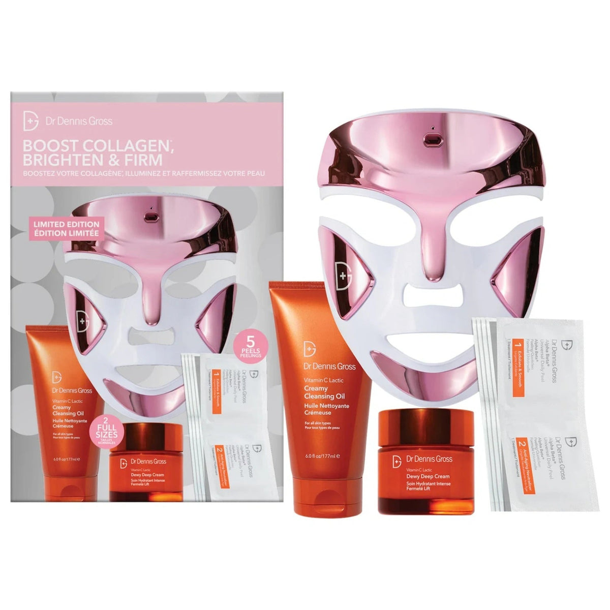 Dr. Dennis Gross Skincare Boost Collagen, Brighten and Firm FaceWare LED Gift Set-Dr. Dennis Gross Skincare Boost Collagen, Brighten and Firm FaceWare LED Gift Set