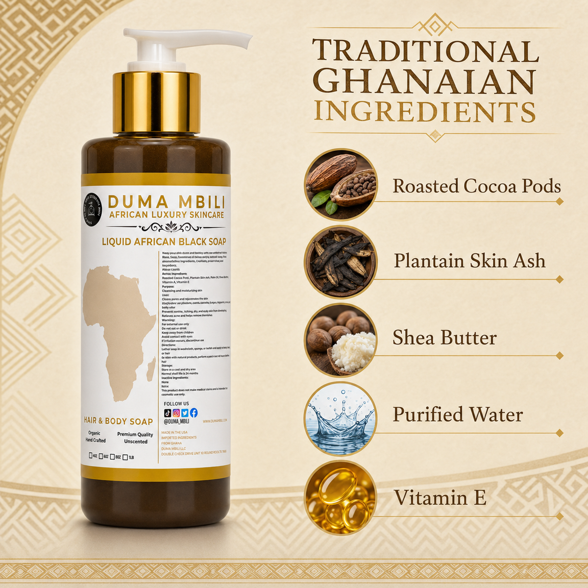 Duma Mbili Liquid African Black Soap-Duma Mbili Liquid African Black Soap