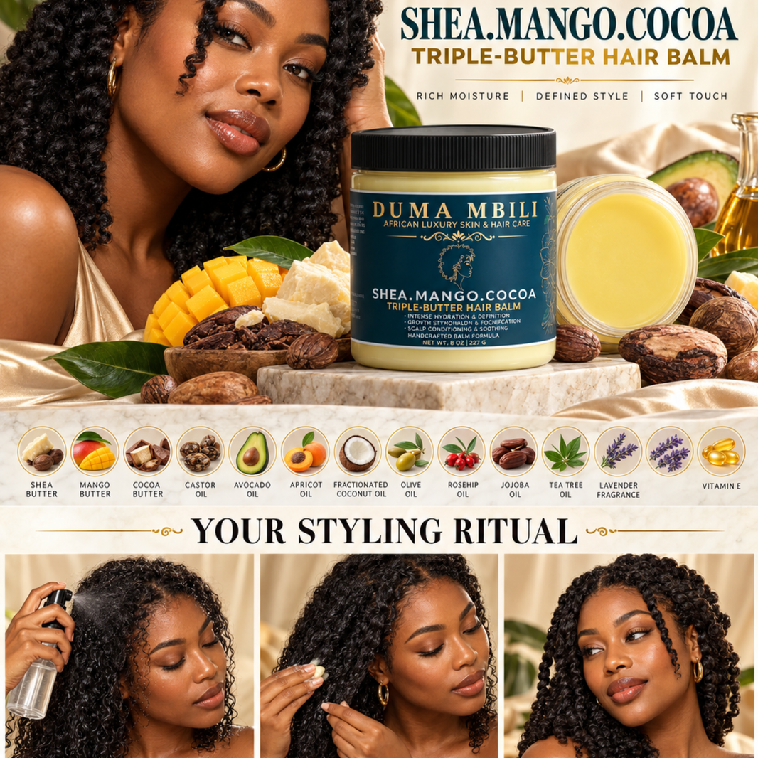 Duma Mbili Shea • Mango • Cocoa Triple-Butter Hair Balm-Duma Mbili Shea • Mango • Cocoa Triple-Butter Hair Balm