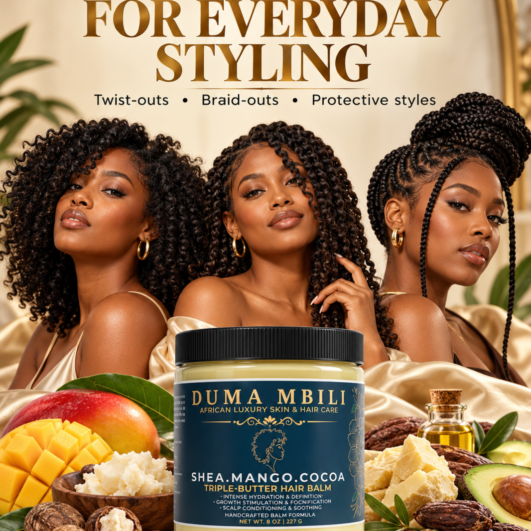 Duma Mbili Shea • Mango • Cocoa Triple-Butter Hair Balm-Duma Mbili Shea • Mango • Cocoa Triple-Butter Hair Balm