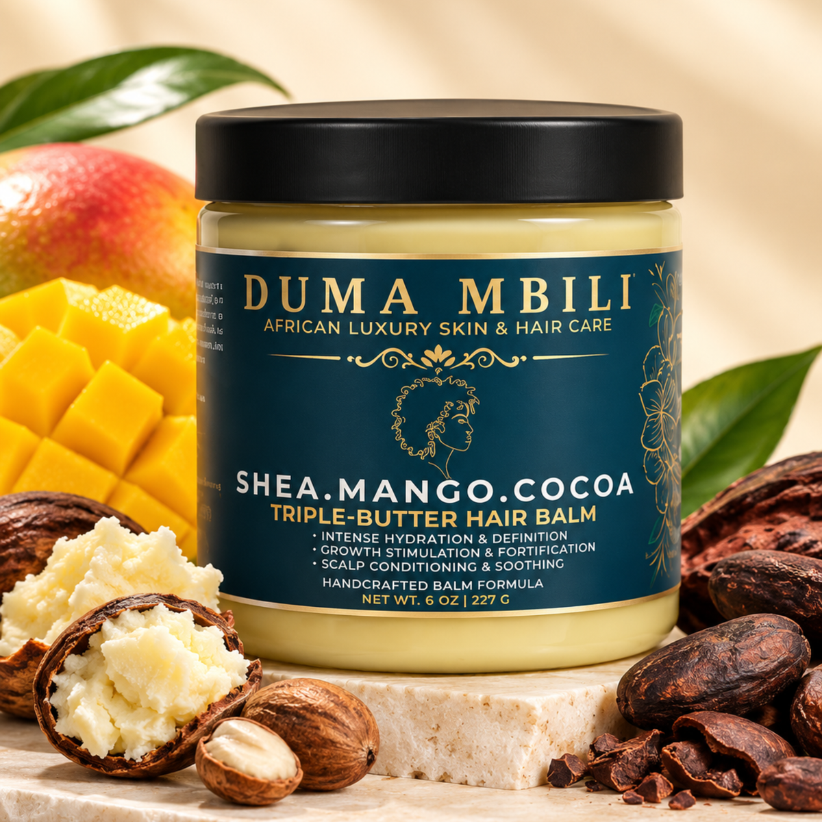 Duma Mbili Shea • Mango • Cocoa Triple-Butter Hair Balm-Duma Mbili Shea • Mango • Cocoa Triple-Butter Hair Balm