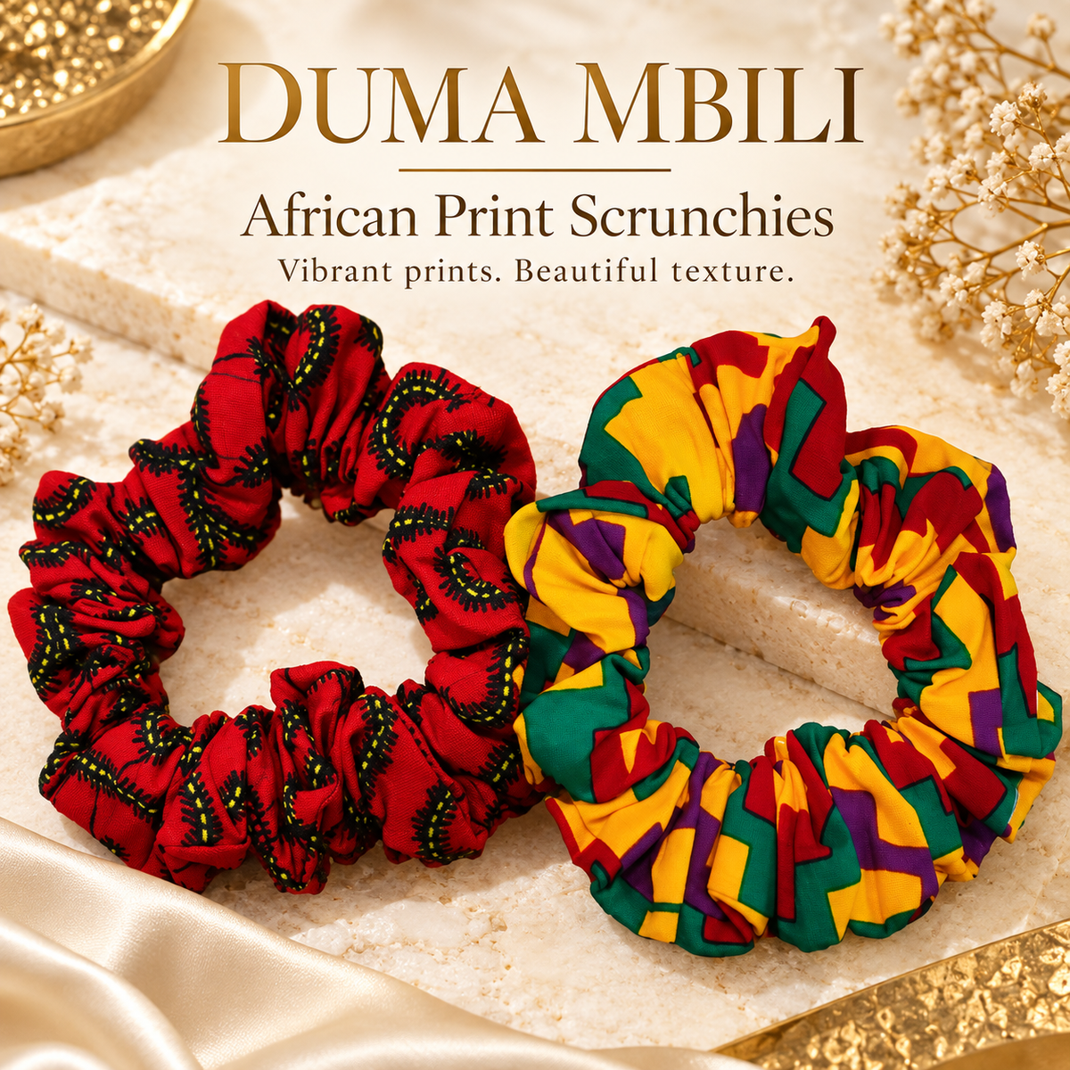 African Print Hair Scrunchies-African Print Hair Scrunchies