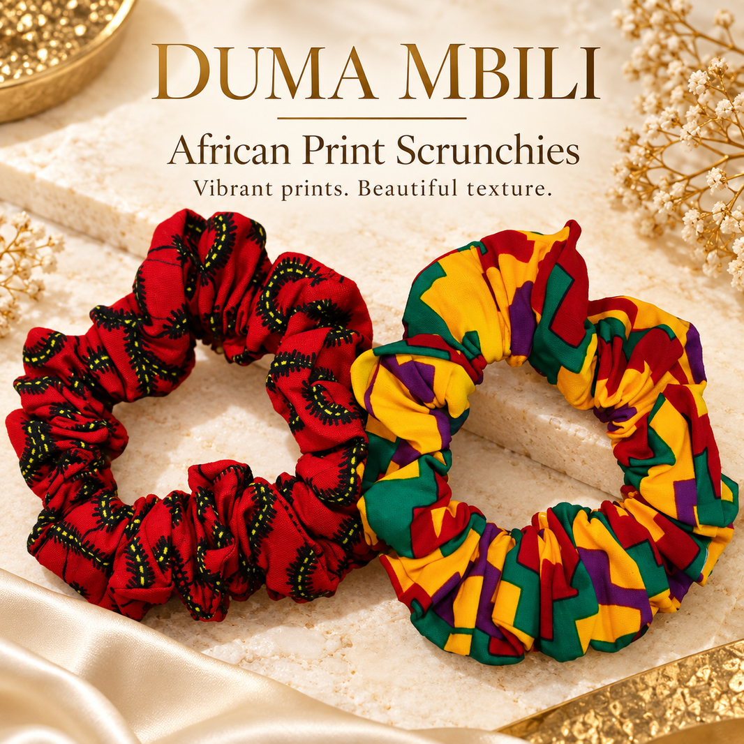 African Print Hair Scrunchies-African Print Hair Scrunchies