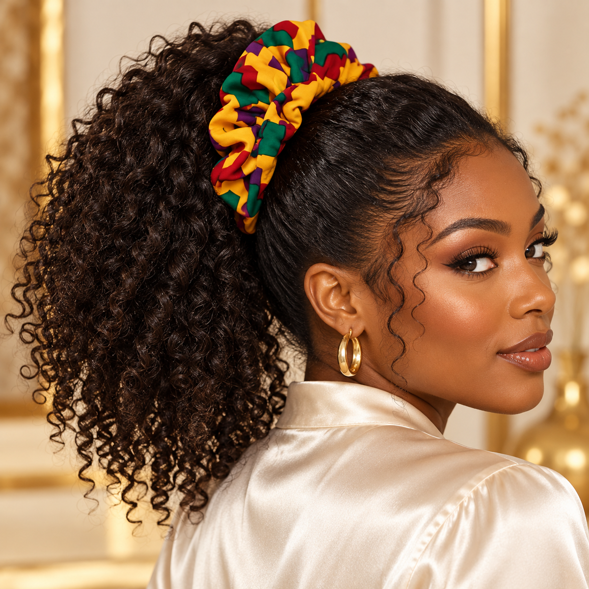 African Print Hair Scrunchies-African Print Hair Scrunchies