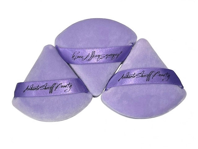 Ashunta Sheriff Beauty Velvet Hypoallergenic Ultra Soft Purple Puffs (3-Pack)-Ashunta Sheriff Beauty Velvet Hypoallergenic Ultra Soft Purple Puffs (3-Pack)