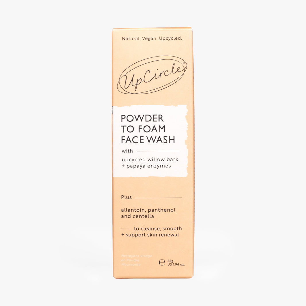 Powder To Foam Face Wash with Willow Bark + Papaya Enzymes-Powder To Foam Face Wash with Willow Bark + Papaya Enzymes