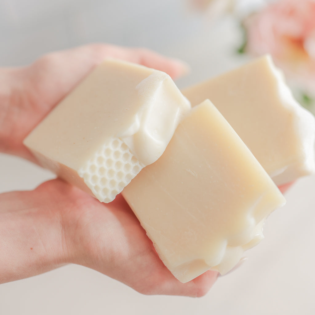 Fragrance Free Handmade Tallow + Goat Milk Soap Bar Trio-Fragrance Free Handmade Tallow + Goat Milk Soap Bar Trio