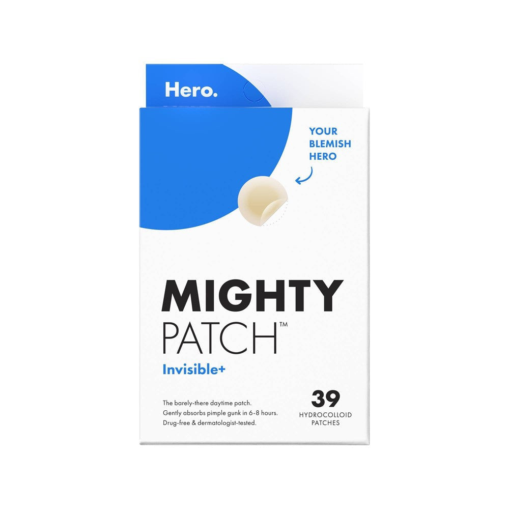 Hero Cosmetics Mighty Patch Invisible+ 39 Hydrocolloid Patches - NIB, Exp. 01/2027-Hero Cosmetics Mighty Patch Invisible+ 39 Hydrocolloid Patches - NIB, Exp. 01/2027