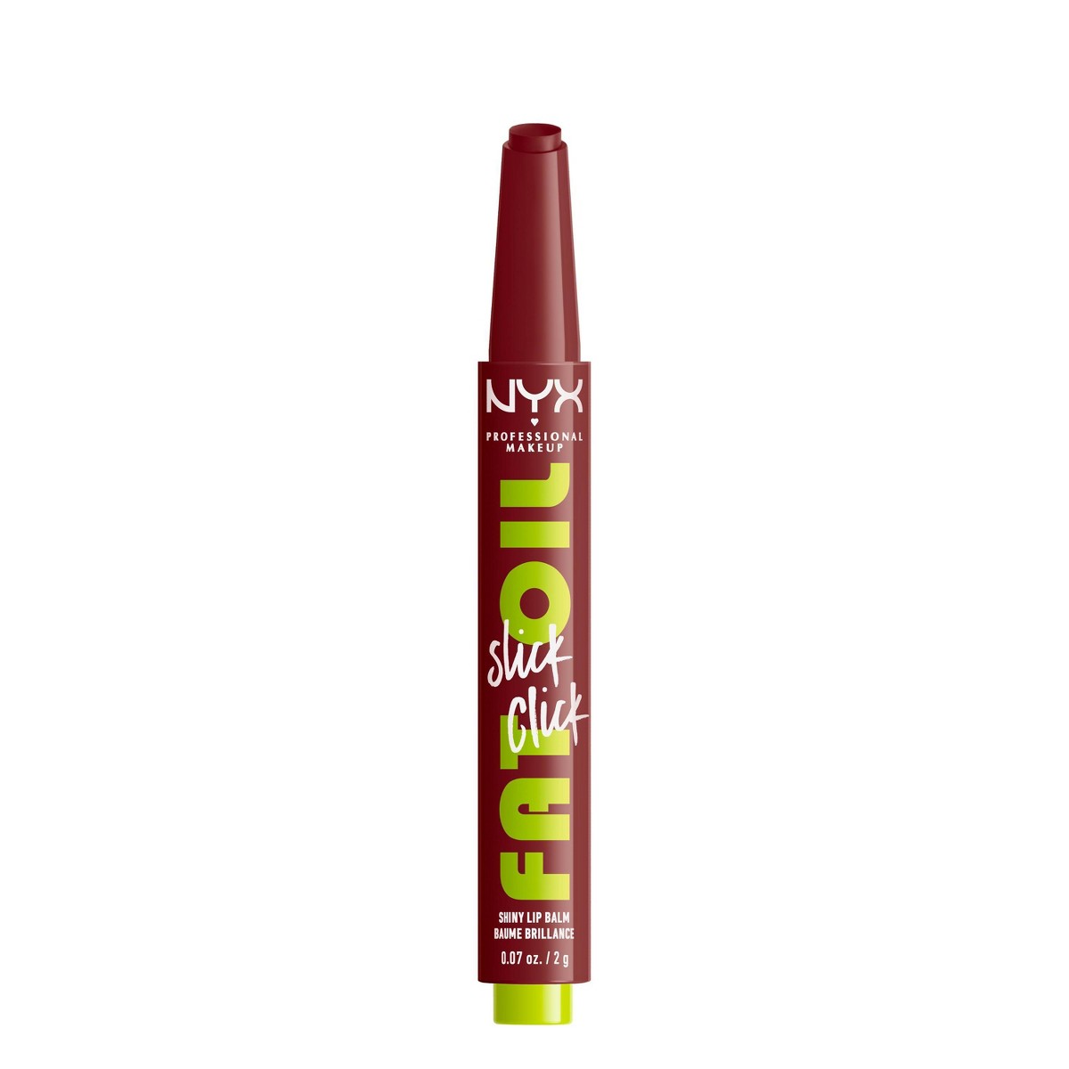 NYX Professional Makeup Fat Oil Slick Click Tinted Lip Balm - In A Mood, 0.07 oz/2g-NYX Professional Makeup Fat Oil Slick Click Tinted Lip Balm - In A Mood, 0.07 oz/2g