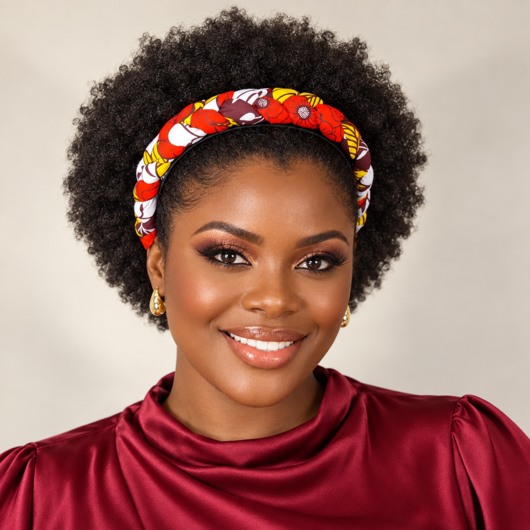 Duma MbilIi African Print Padded  Headband-Duma MbilIi African Print Padded  Headband