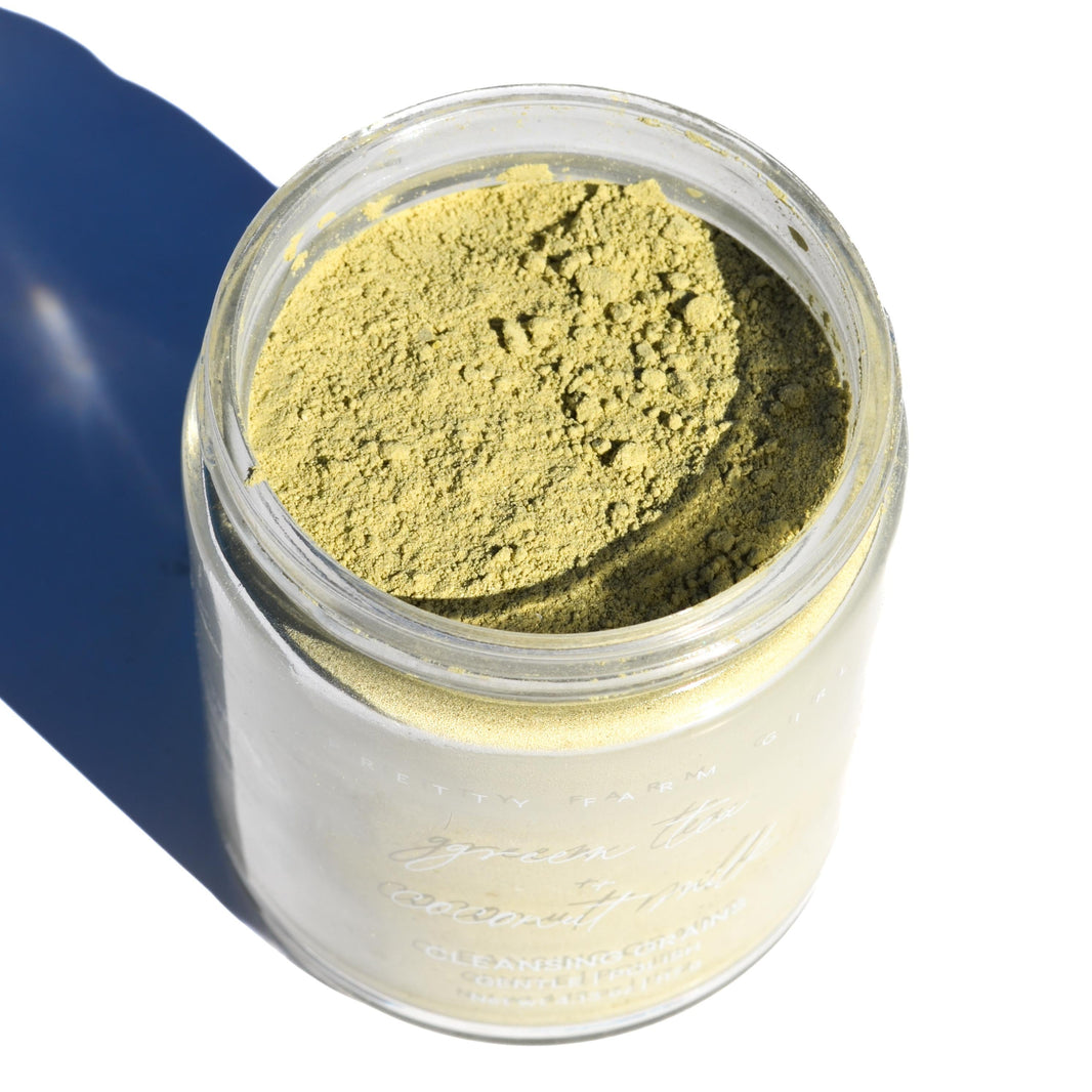 Green Tea + Coconut Milk Facial Cleansing Grains-Green Tea + Coconut Milk Facial Cleansing Grains