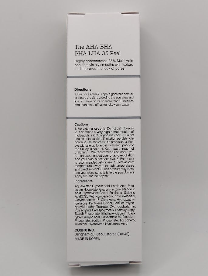 Cosrx The AHA BHA PHA LHA 35 Peel-Cosrx The AHA BHA PHA LHA 35 Peel