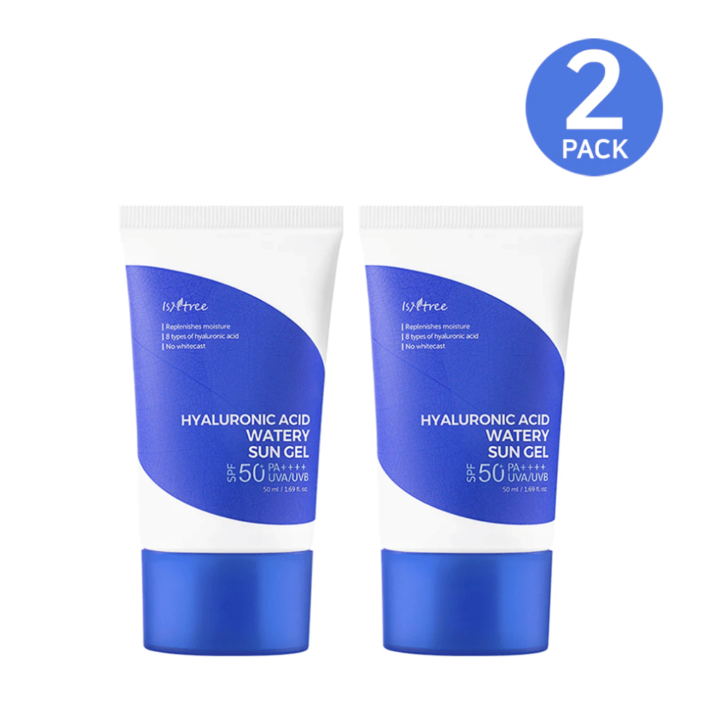 Isntree Hyaluronic Acid Watery Sun Gel Set SPF 50+ PA++++ (2-Pack)-Isntree Hyaluronic Acid Watery Sun Gel Set SPF 50+ PA++++ (2-Pack)