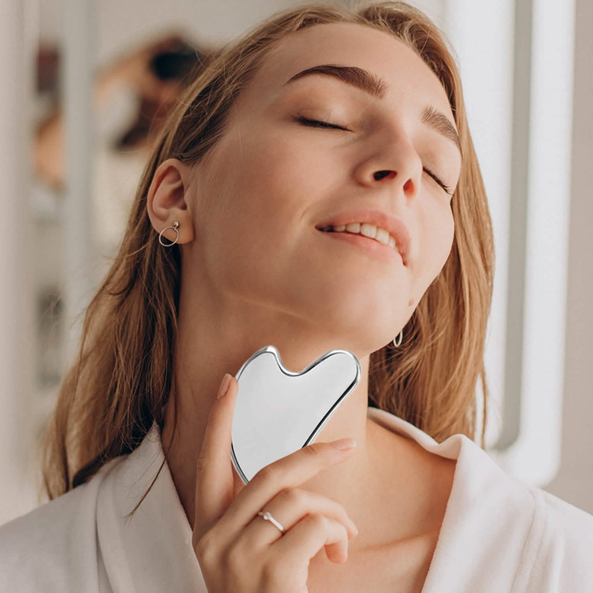 Stainless Steel Gua Sha Massage Scraper Tool For Facial Skin Care-Stainless Steel Gua Sha Massage Scraper Tool For Facial Skin Care