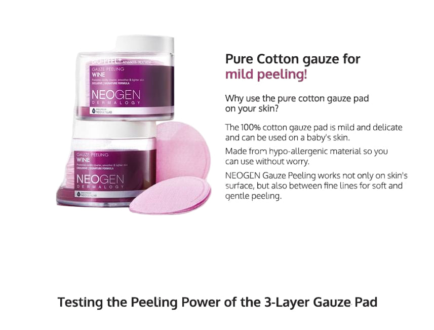 NEOGEN Dermalogy Bio-Peel Gauze Peeling Wine-NEOGEN Dermalogy Bio-Peel Gauze Peeling Wine