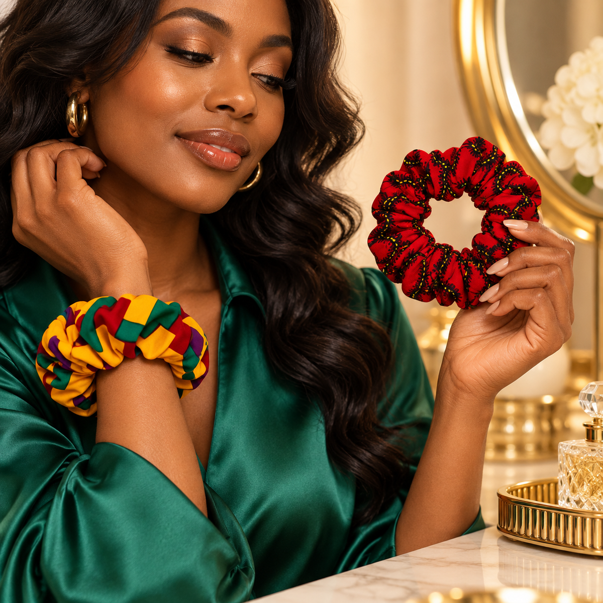 African Print Hair Scrunchies-African Print Hair Scrunchies